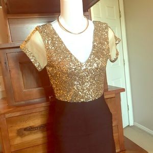 Gold Sequins Bodysuit